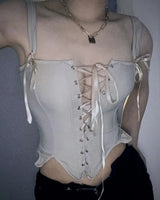 Lace-Up Corset Top - Voldara