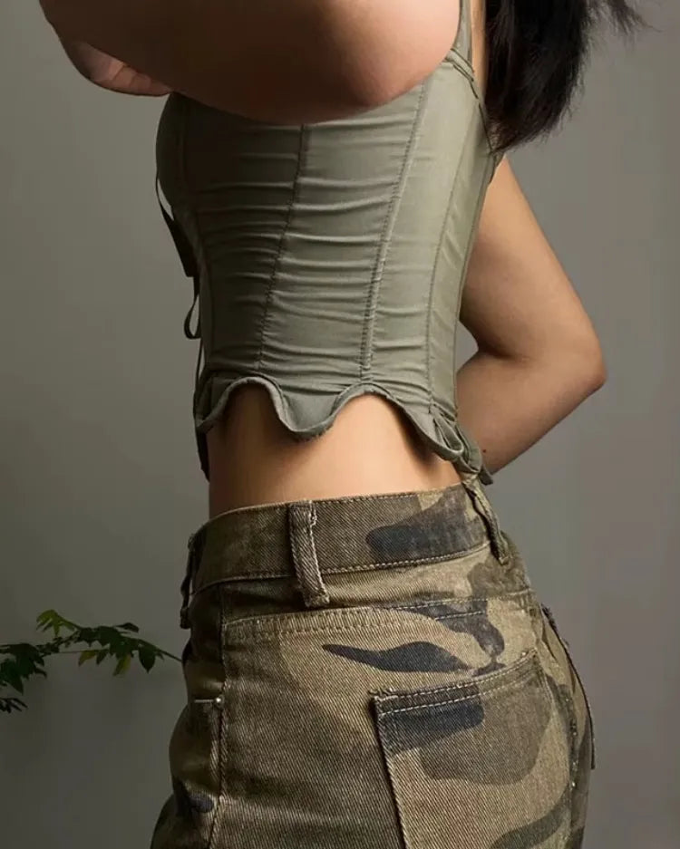 Lace-Up Corset Top - Voldara