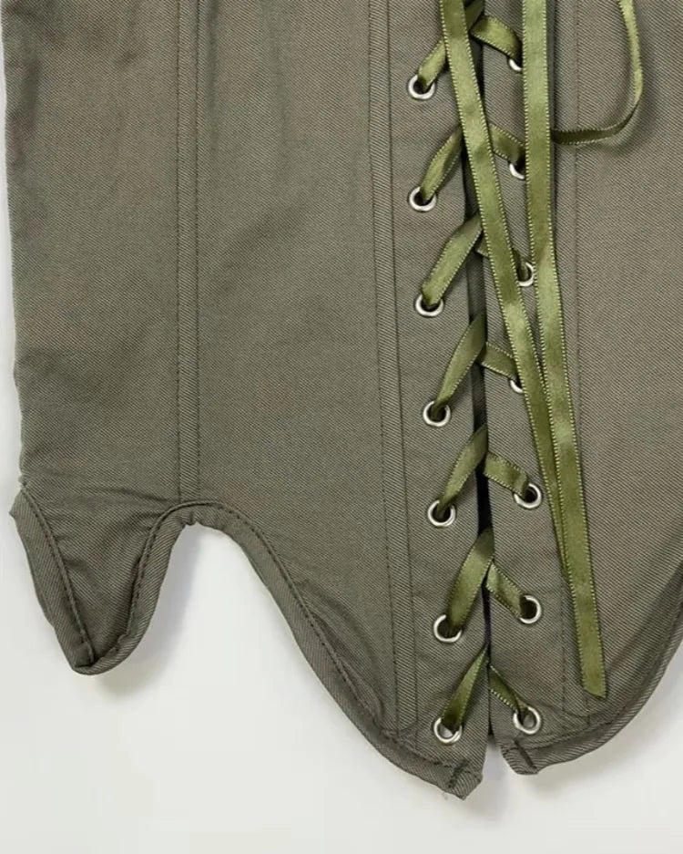 Lace-Up Corset Top - Voldara