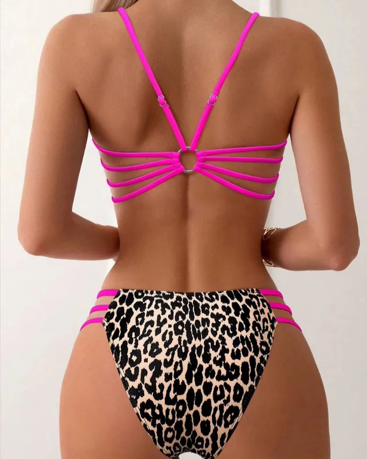Leopard High-Waist Bikini Set - Voldara
