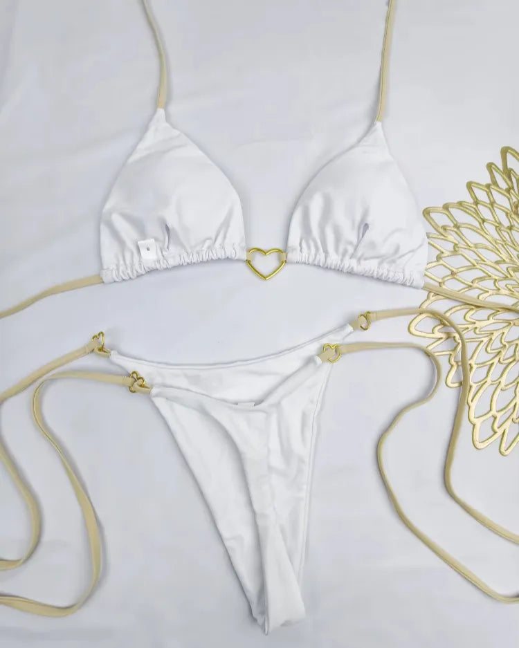 Low-Waist Lace-Up Bikini Set - Voldara