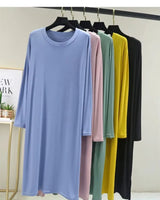 Modal Cotton Long-Sleeve Nightdress - Voldara