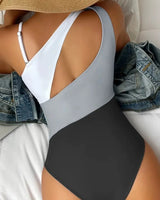 One-Shoulder Cutout Swimsuit - Voldara