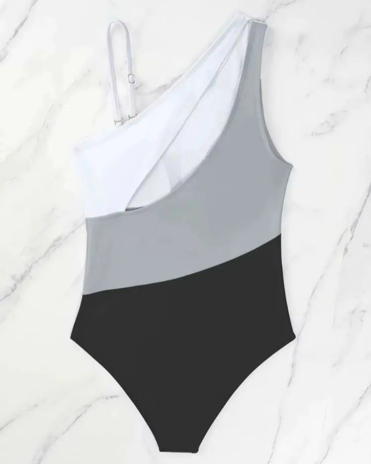 One-Shoulder Cutout Swimsuit - Voldara