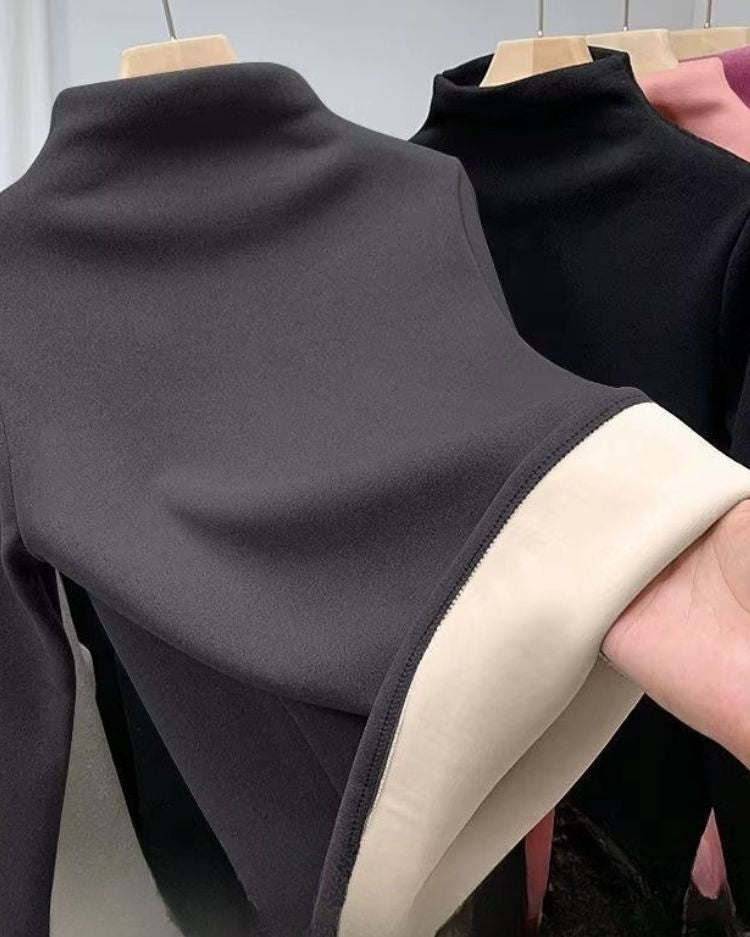 Plush Mock Neck Thermal Top - Voldara