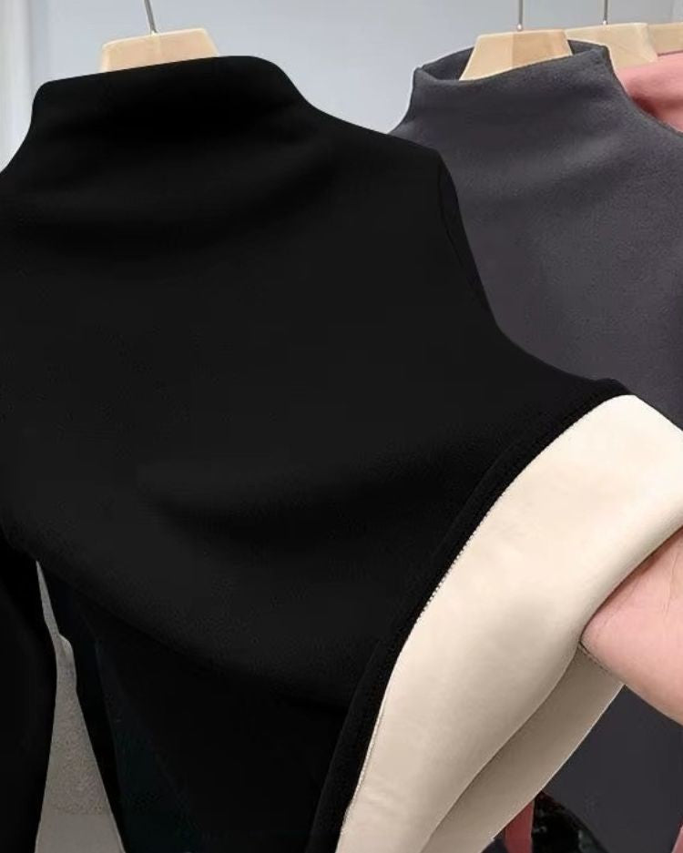 Plush Mock Neck Thermal Top - Voldara