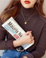 Ribbed Plush Thermal Turtleneck - Voldara