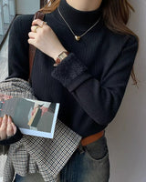 Ribbed Plush Thermal Turtleneck - Voldara