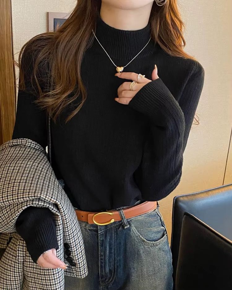 Ribbed Plush Thermal Turtleneck - Voldara