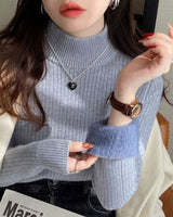 Ribbed Plush Thermal Turtleneck - Voldara