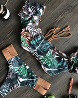 Ribbed Ruffle Bikini Set - Voldara