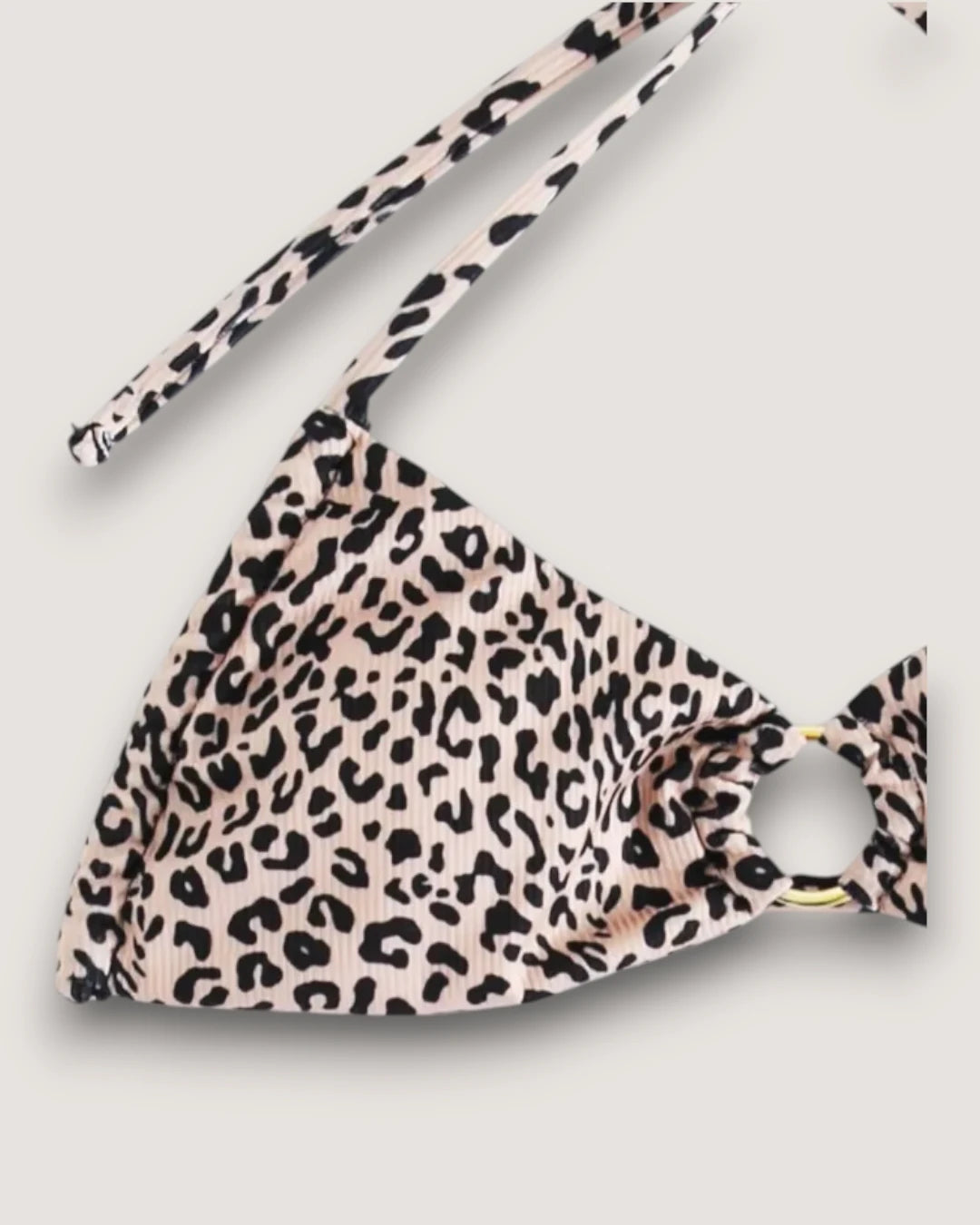 Ring-Linked Halter 3-Piece Bikini - Voldara