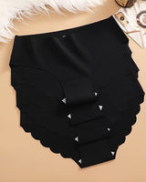 4-Pack: Seamless Wavy-Edge Low-Rise Briefs - Voldara