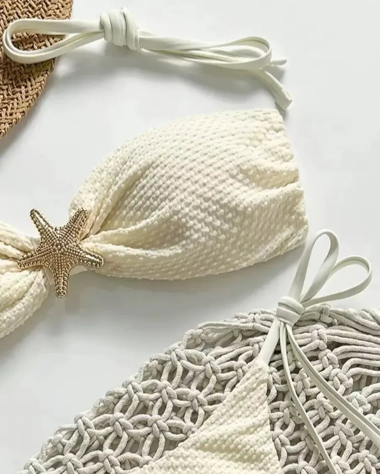 Solid Tie-Side Bikini Set - Voldara