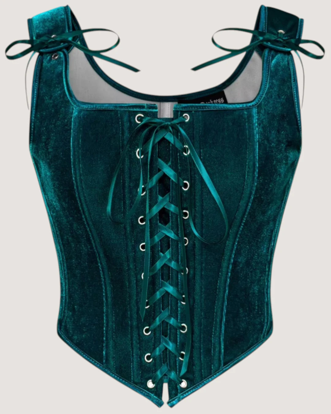 Square Neck Velvet Corset Top - Voldara