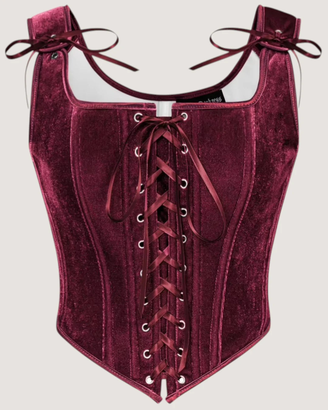 Square Neck Velvet Corset Top - Voldara