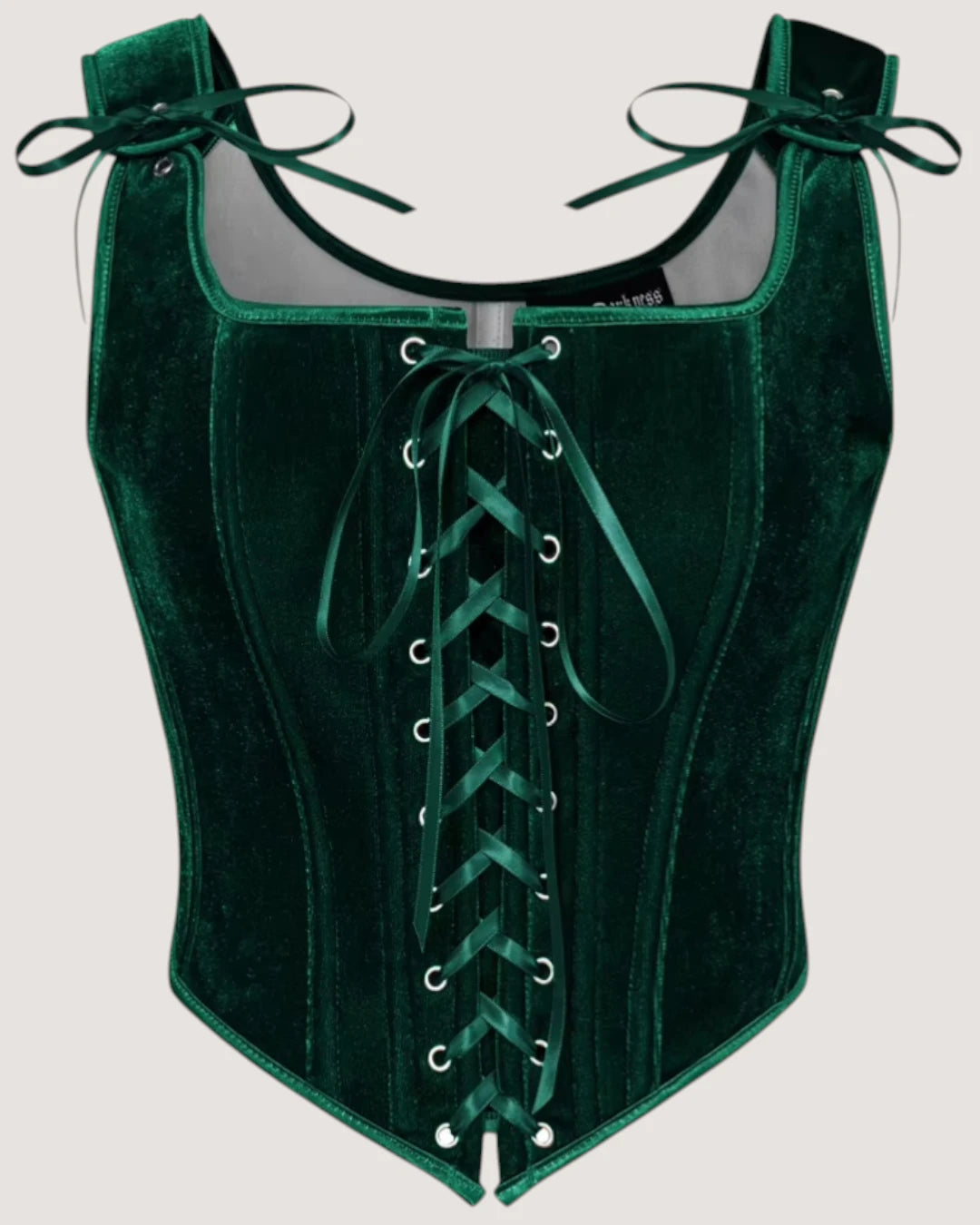 Square Neck Velvet Corset Top - Voldara