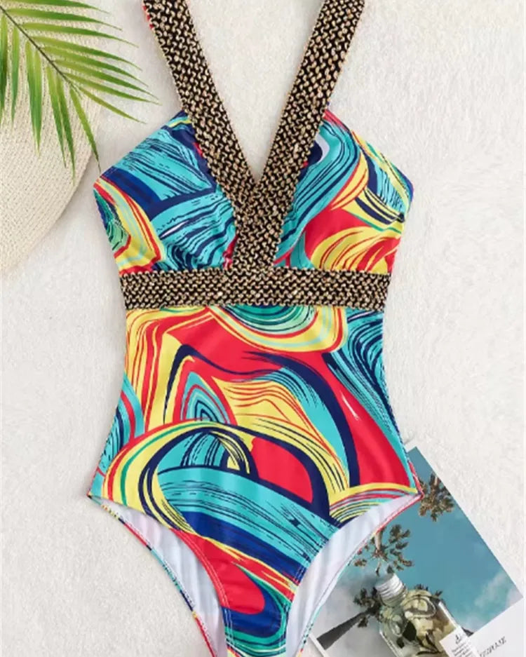 Strappy Cut-Out Swimsuit - Voldara