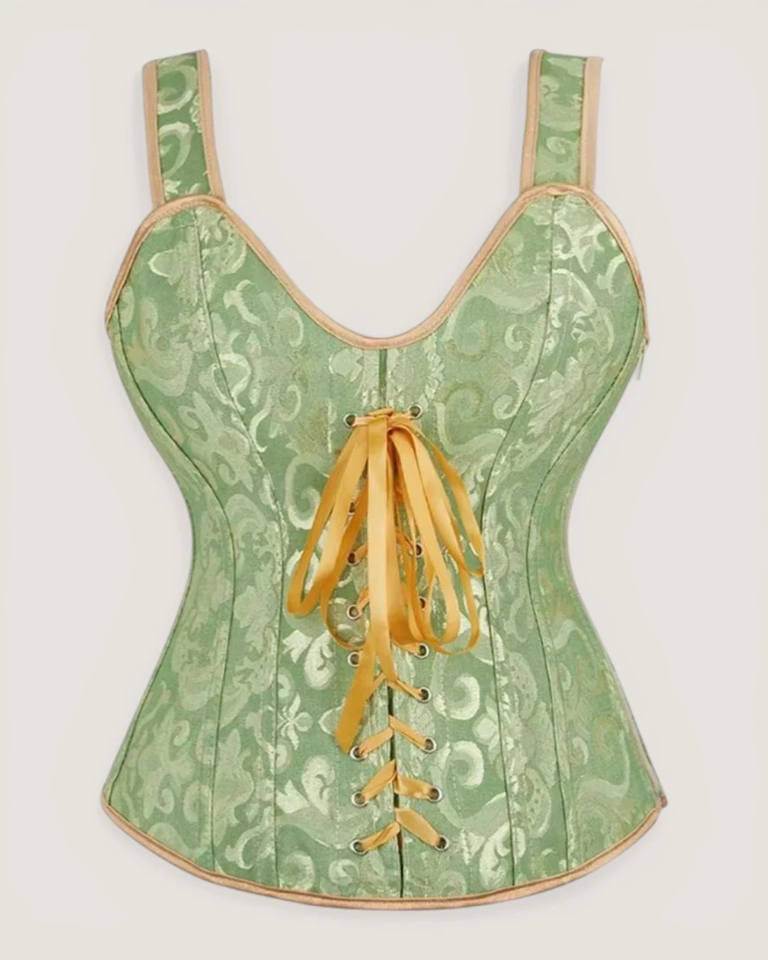 Structured Jacquard Corset Top - Voldara