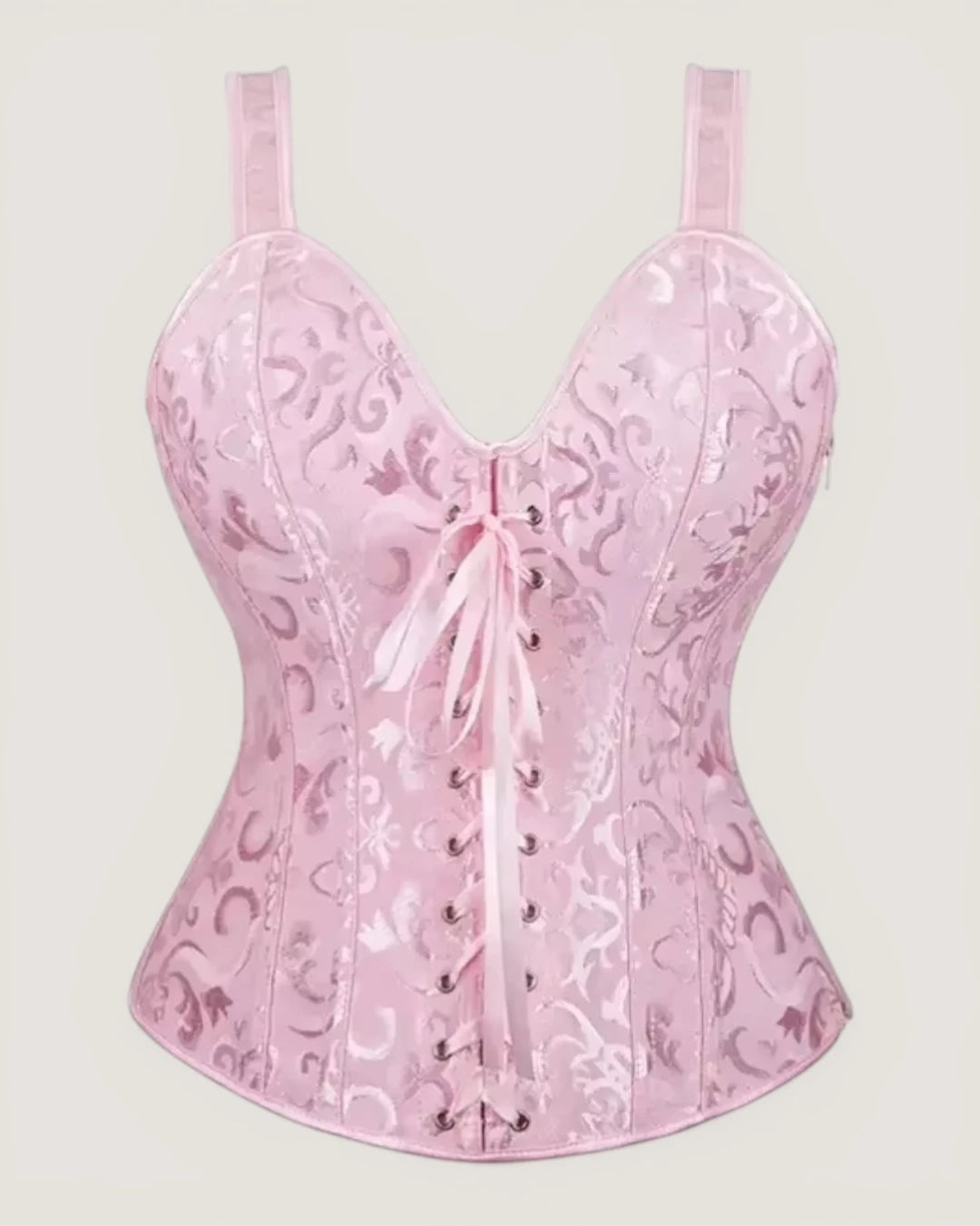 Structured Jacquard Corset Top - Voldara