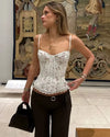 Structured Lace Corset Top - Voldara