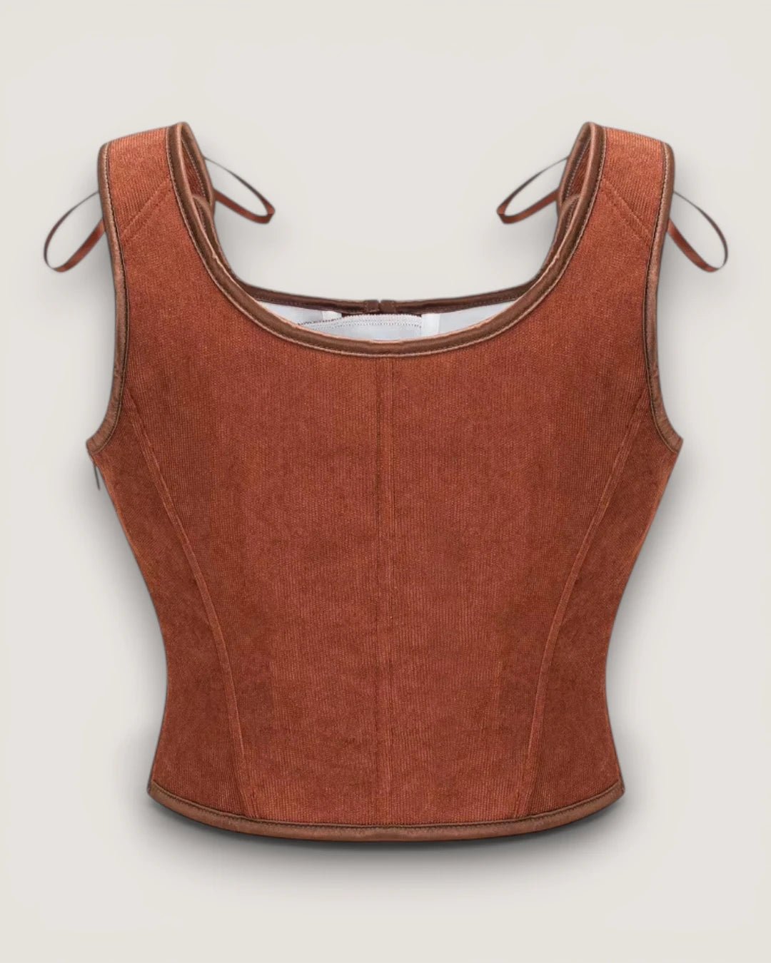 Structured Lace-Up Corset Top - Voldara