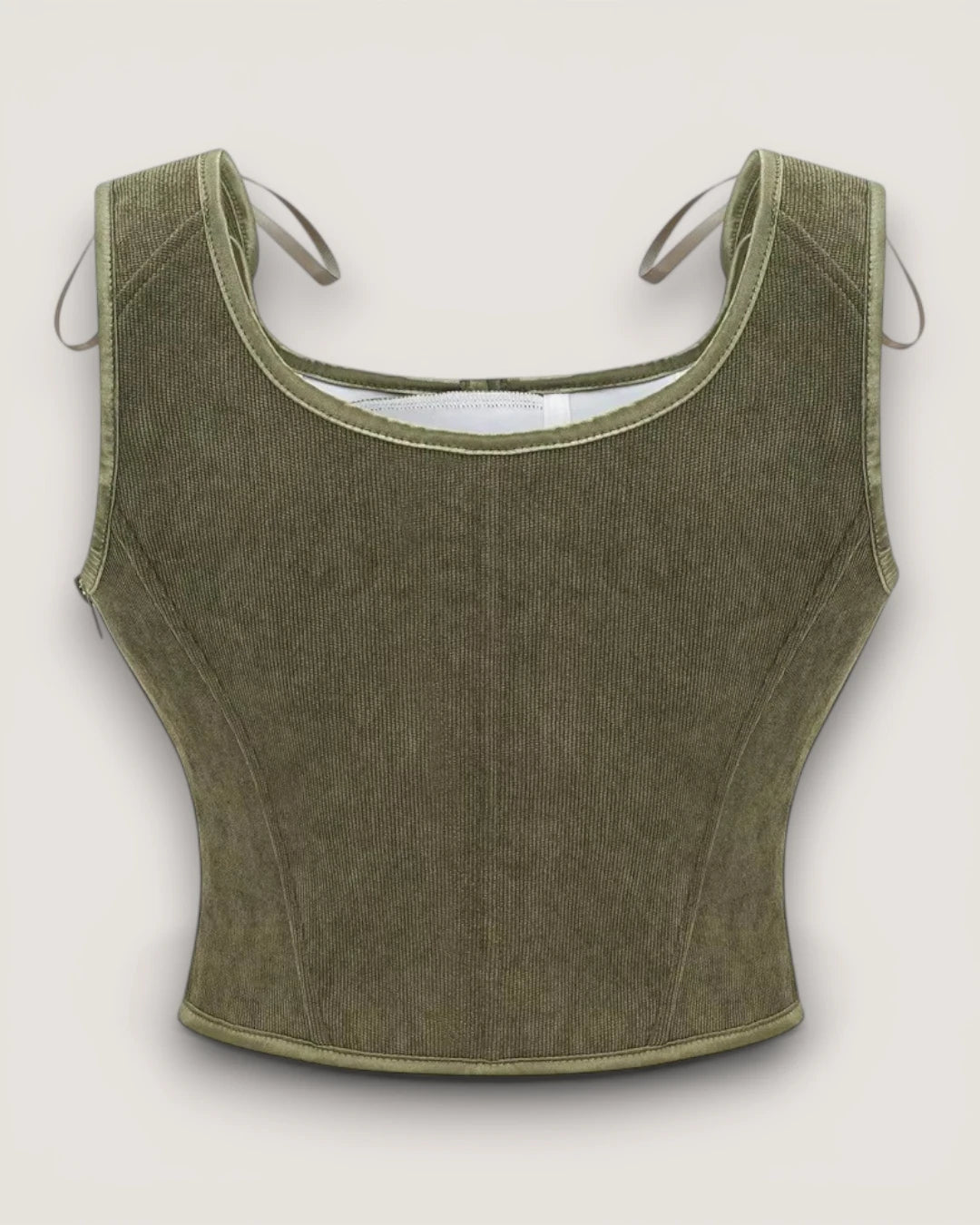 Structured Lace-Up Corset Top - Voldara
