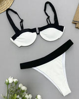 U-Bar Colorblock Bikini Set - Voldara
