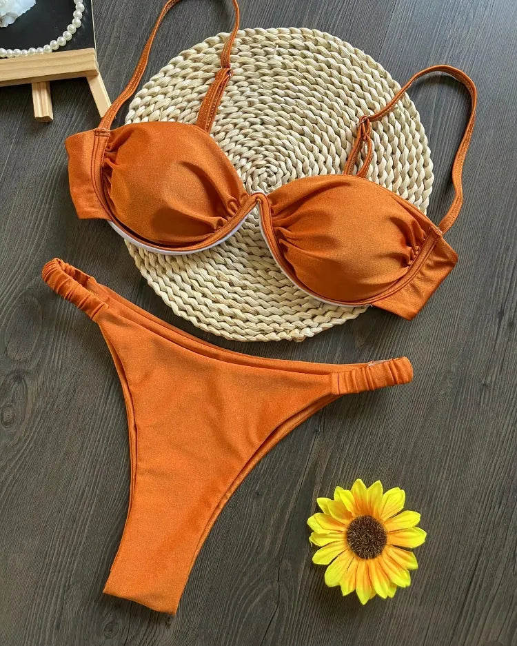 Underwired V-Wire Bikini Set - Voldara