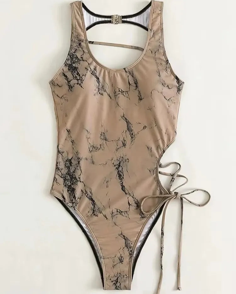 Zip-Front Mesh Swimsuit - Voldara
