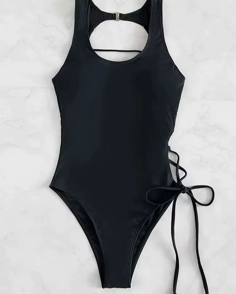Zip-Front Mesh Swimsuit - Voldara