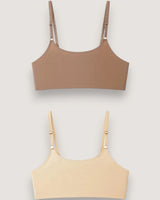 2-Pack: Seamless Ice Silk Petite Bralettes - Voldara
