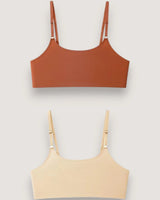 2-Pack: Seamless Ice Silk Petite Bralettes - Voldara