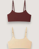 2-Pack: Seamless Ice Silk Petite Bralettes - Voldara