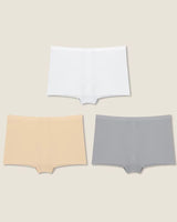 3-Pack: Seamless High-Rise Boyshort Briefs - Voldara