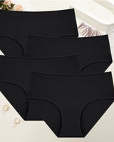 4-Pack: Seamless Mid-Rise Cotton Briefs - Voldara