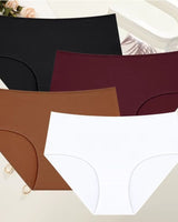 4-Pack: Seamless Mid-Rise Cotton Briefs - Voldara