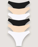 6-Pack: Seamless Laser-Cut Low-Rise Briefs - Voldara