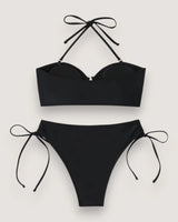 High-Waist Bandeau Bikini Set - Voldara