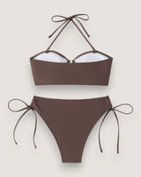 High-Waist Bandeau Bikini Set - Voldara