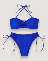 High-Waist Bandeau Bikini Set - Voldara