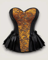 Satin Jacquard Corset Top - Voldara
