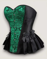 Satin Jacquard Corset Top - Voldara