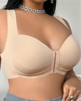 Seamless Front-Closure Minimizer Bra - Voldara