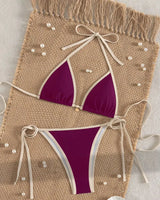 Cross-Back Tie-Side Bikini Set - Voldara