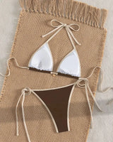 Cross-Back Tie-Side Bikini Set - Voldara