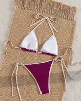 Cross-Back Tie-Side Bikini Set - Voldara
