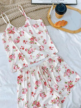 Printed Pyjama Shorts Set - Voldara