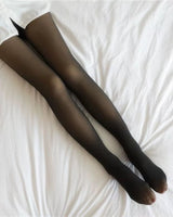 Fleece-Lined Illusion Tights - Voldara