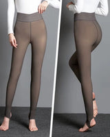 Fleece-Lined Illusion Tights - Voldara